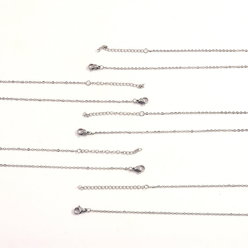O-shaped Chain Titanium Cross Female Summer Necklaces