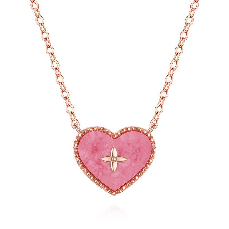 Two-color Shell Love Female Light Luxury Temperament Sweetheart Necklaces