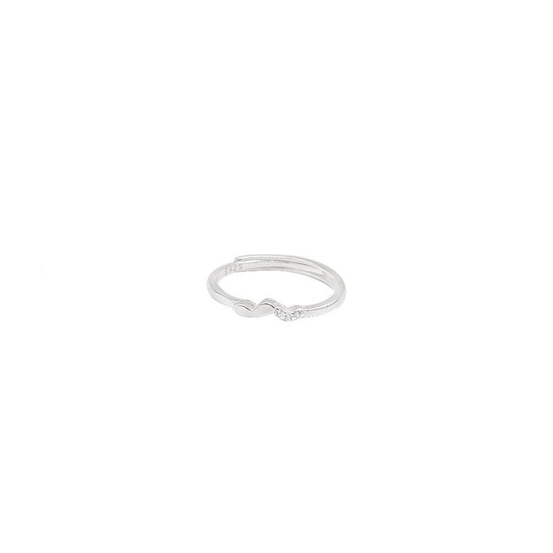 Women's Love Heart-shaped Simple Cold Style Temperament Rings
