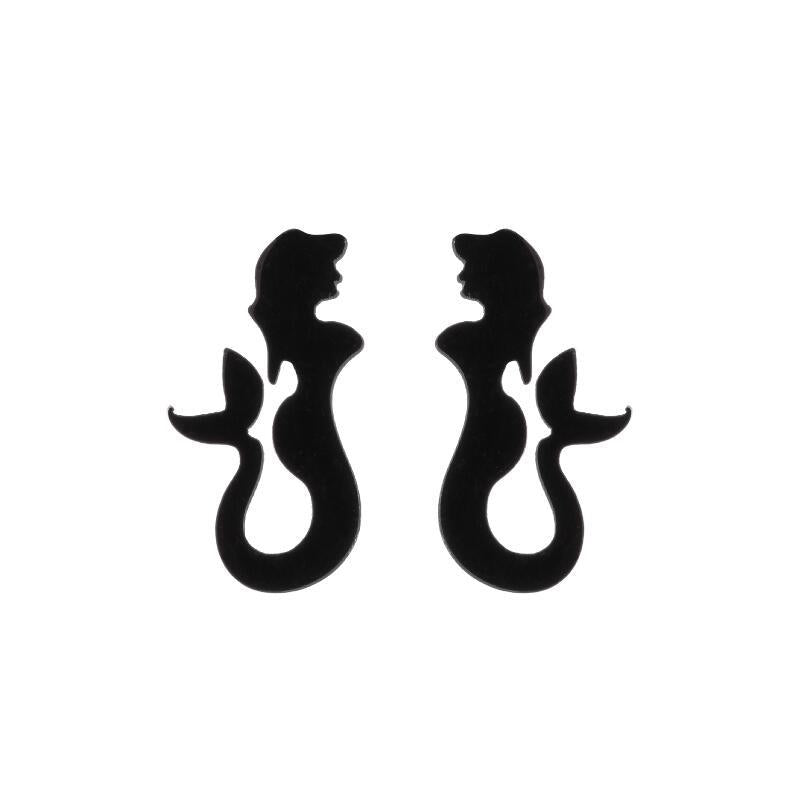 Summer Small Ear Fashion Mermaid Bone Earrings