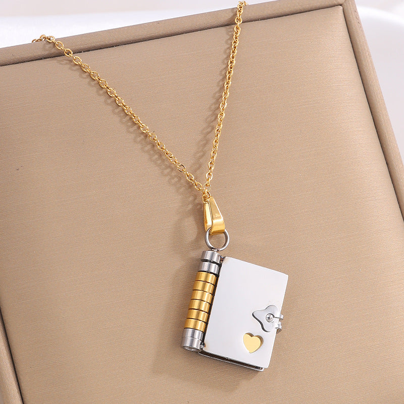 Titanium Steel Love Letter Open Couple Necklaces