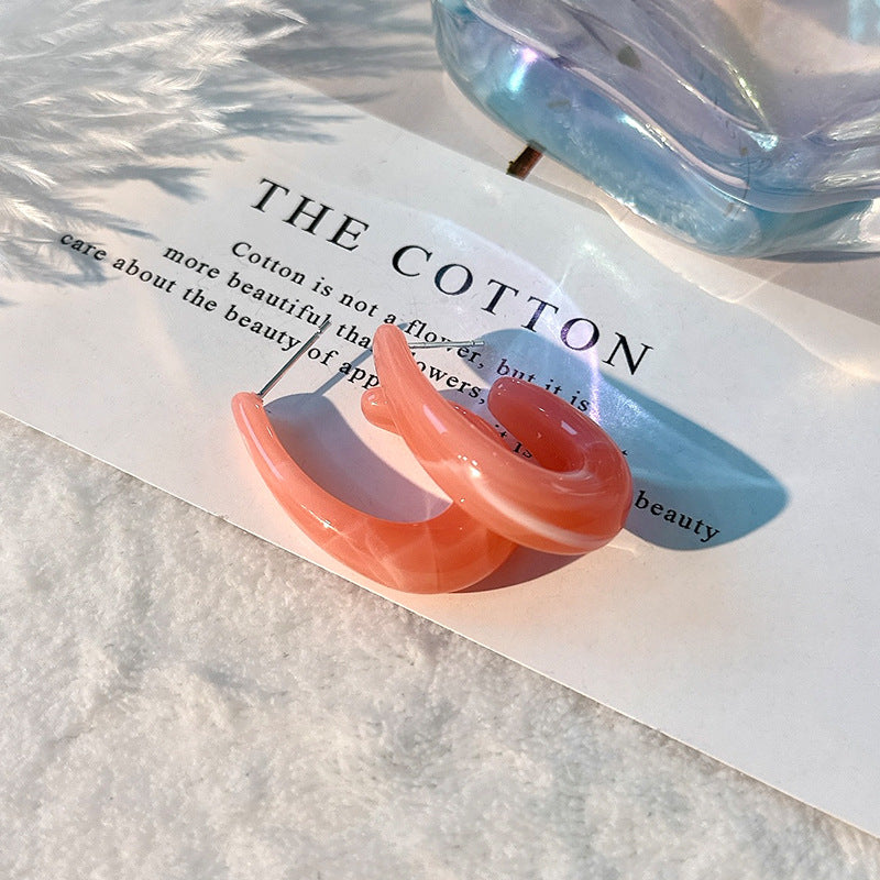Fashion Design Candy Color Chain Female Dopamine Rings