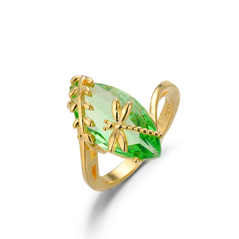 Hot Olive Green Female Dragonfly Point Water Rings
