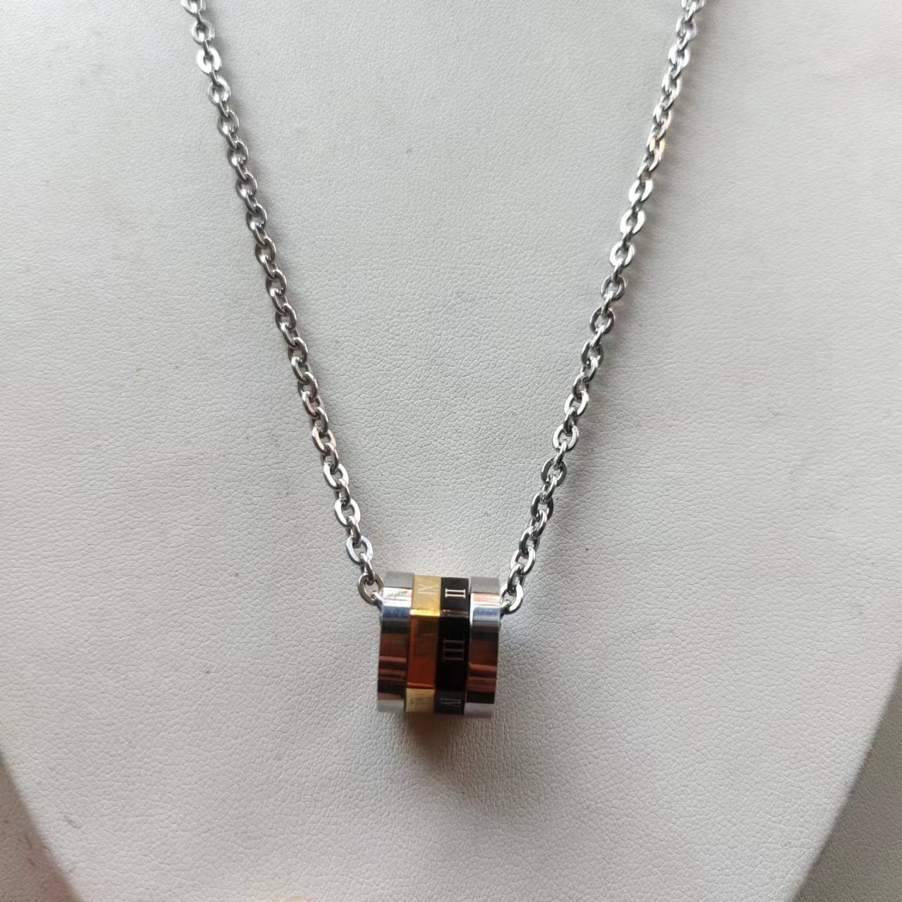 Digital Titanium Steel Small Waist Rotating Stainless Ornament Couple Necklaces