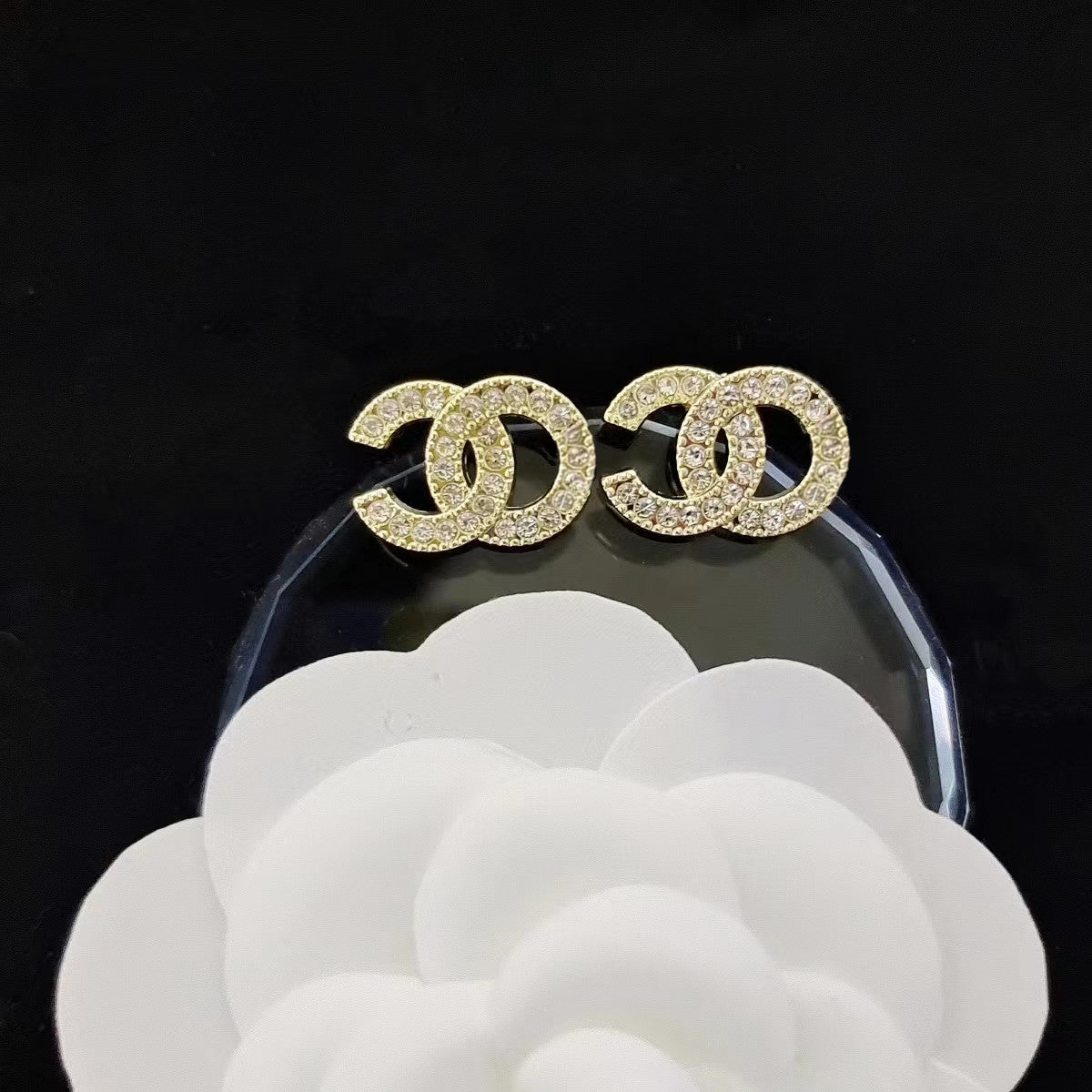 Women's & Men's Quality Collection Trending Rhinestone Letters Sier Earrings
