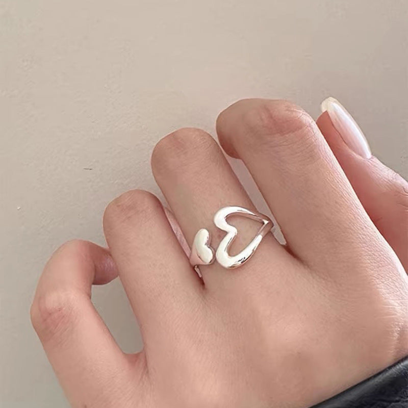 Female Cold Wind Argent Pur Niche Rings