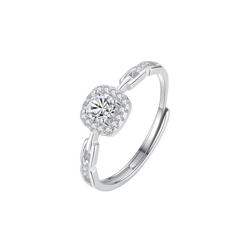 Women's East Gate Simple Geometric Super Flash Rings