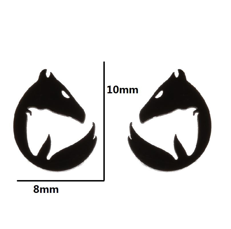Steel Cute Small Animal Female Design Fashion Cat Earrings