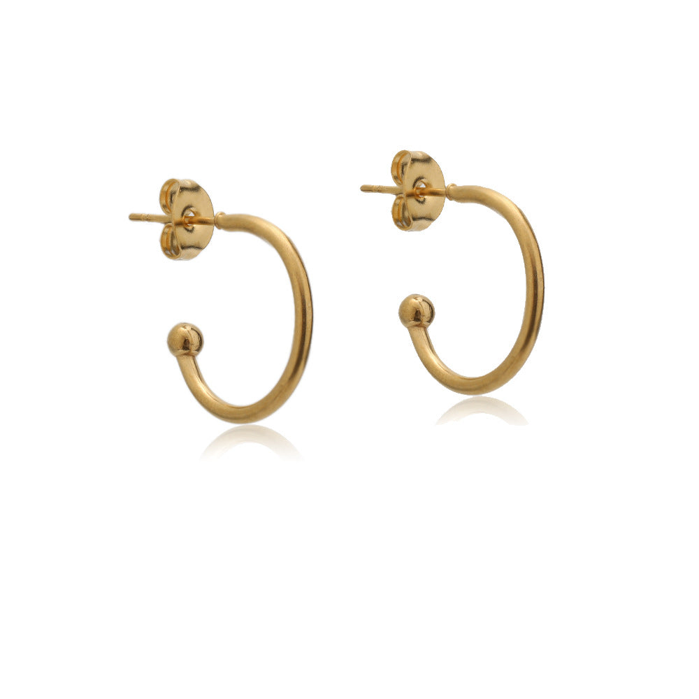 Shaped Titanium Steel Ear Personalized Twist Earrings