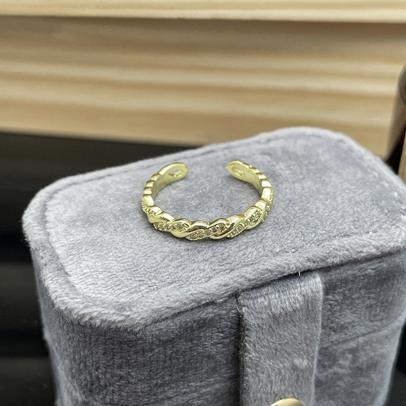 Small French Style Temperament Line Open Female Cold Sweet Rings
