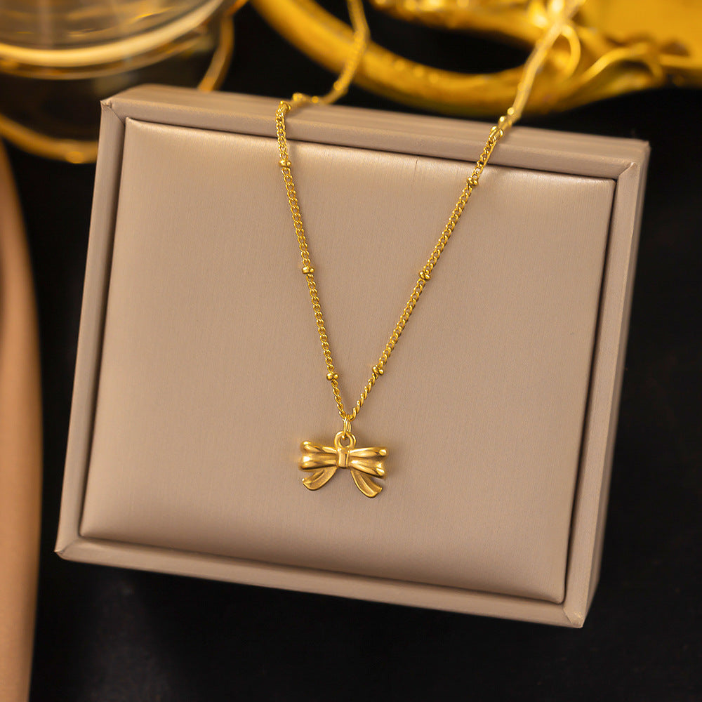 Women's Butterfly Bead Love Plane Rose Letter Square Necklaces