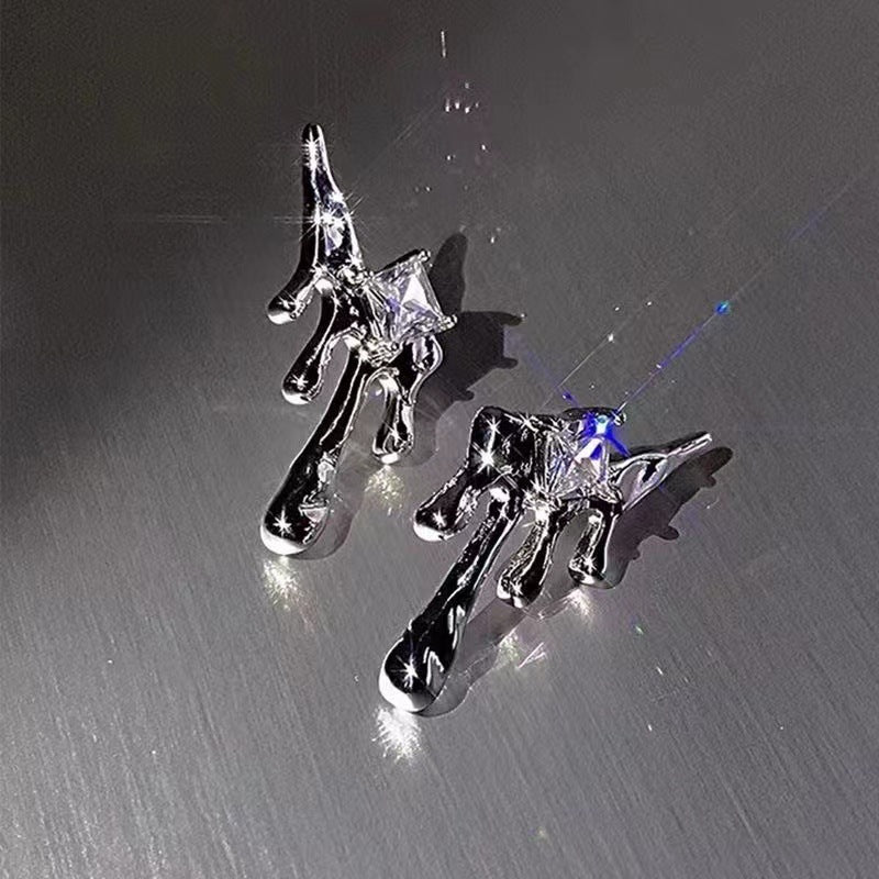 Women's Style Love Heart Set Trendy Temperament Earrings