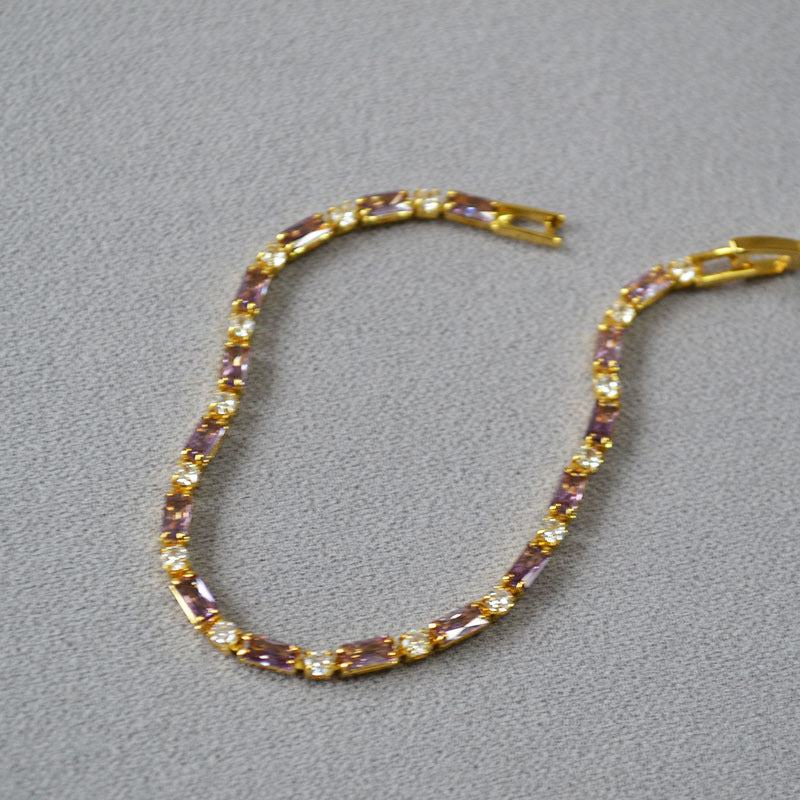 Design Contrasting Color Zircon Light Luxury Bracelets