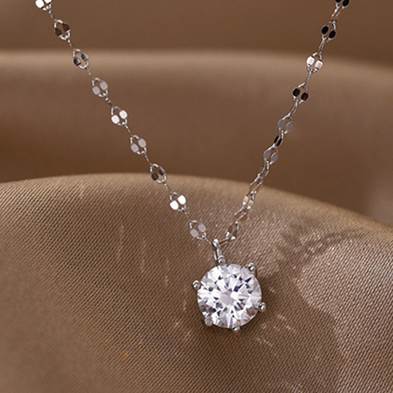 Simple Jewelry Fashion Single Diamond Female Clavicle Necklaces