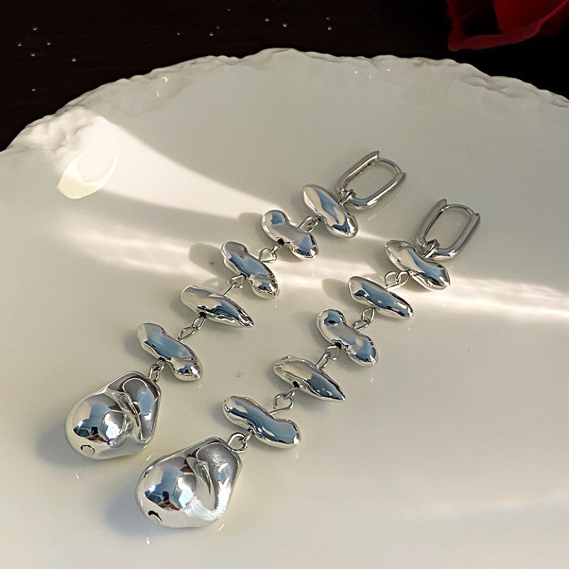 Fashion Zirconia Micro Inlaid Zircon Long Earrings