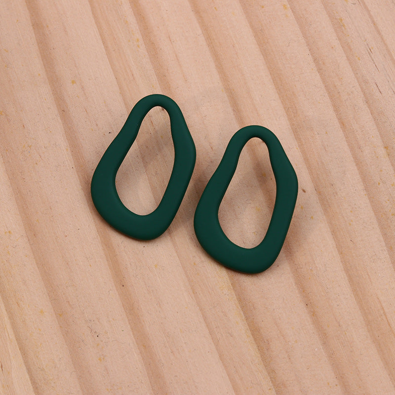 Women's Hollow Irregular Ear Acrylic Personality Simple Earrings
