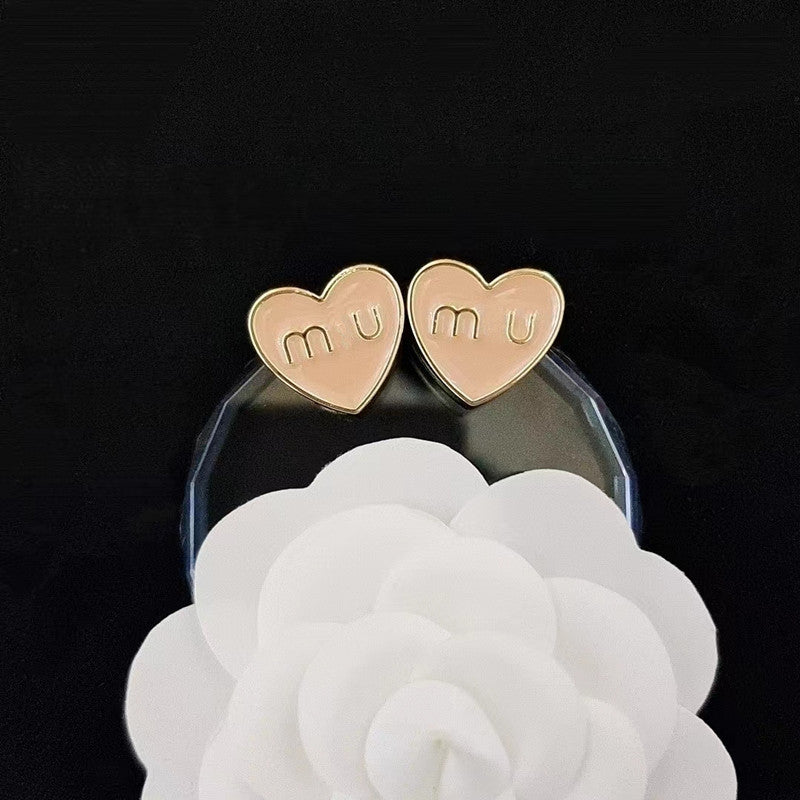Women's & Men's Quality Collection Trending Rhinestone Letters Sier Earrings