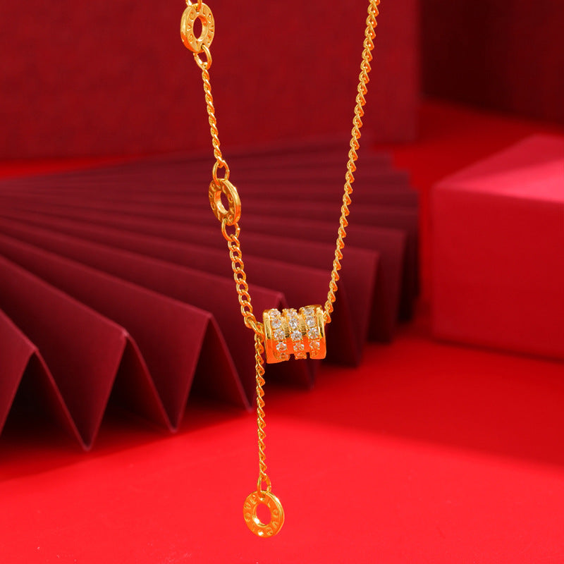 Bow Simulation Brass Decoration Vietnam Alluvial Gold Pendants