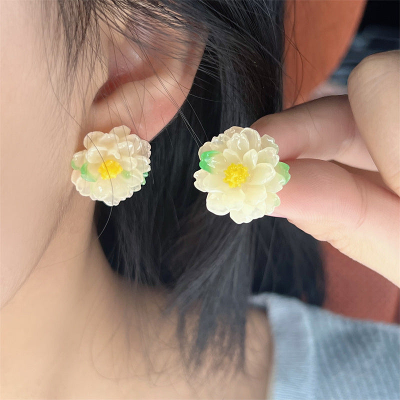 Flower Sweet Flowers Butterfly Fairy Temperamental Versatile Earrings