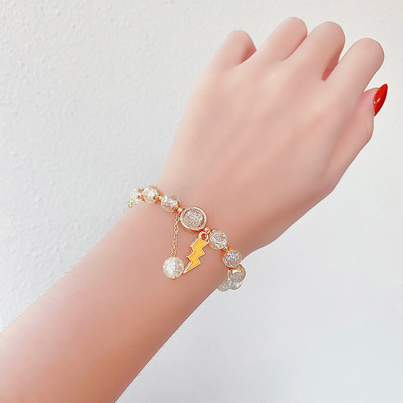 Hand Beading Glass Cute Princess Cartoon Bracelets