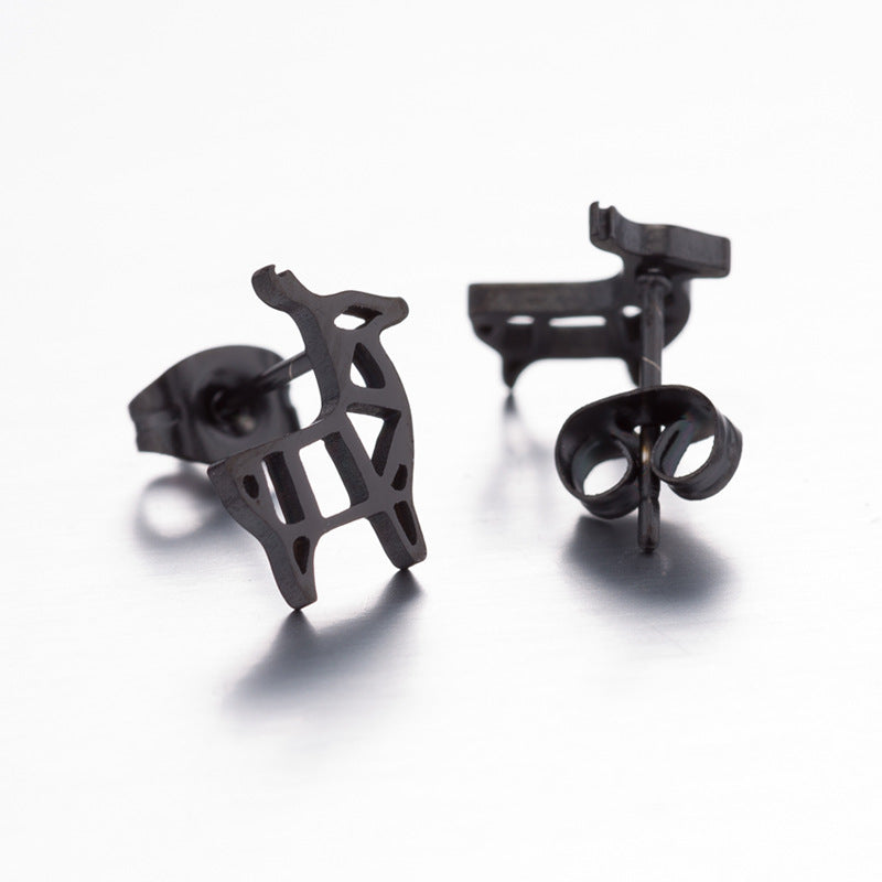 Aloofness Style Stainless Steel Cute Small Animal Fashion Earrings