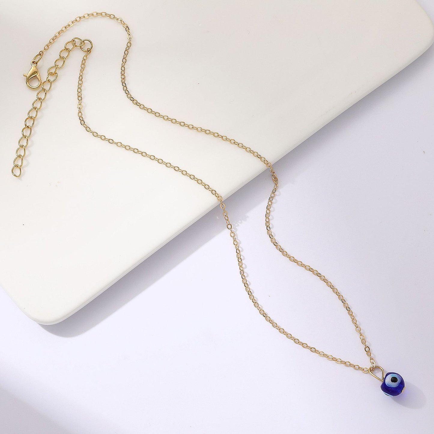 Round Beads Glass Ball Blue Eyes Necklaces