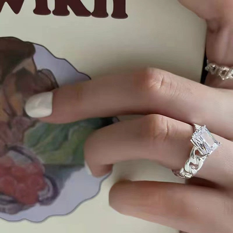 Elegant Gentle Stylish Opening Style Niche Index Finger Rings