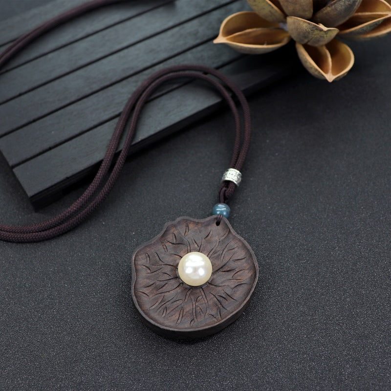 Women's Simple Zen Sweater Chain Cotton Linen Pendants