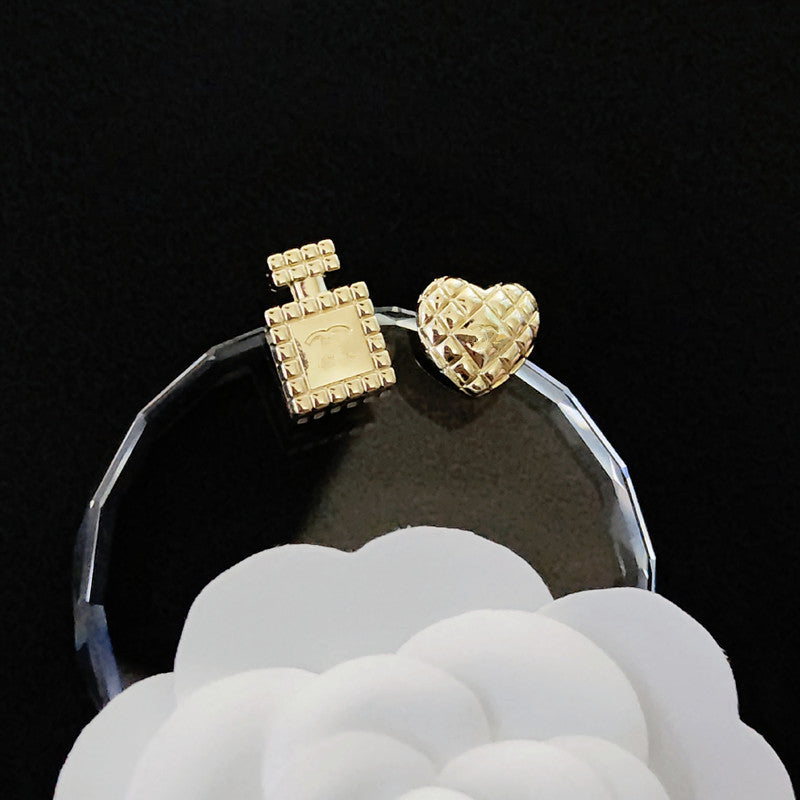 Women's & Men's Quality Collection Trending Rhinestone Letters Sier Earrings