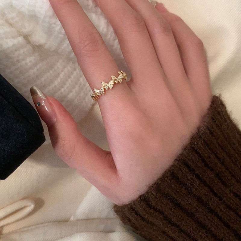 Bow Female Entry Lux Elegant Gentle Rings