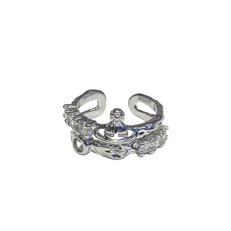 Saturn Open Female Temperamental Cold Style Rings
