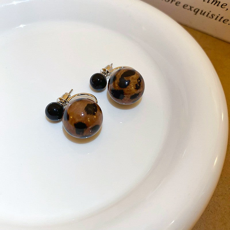 Needle Black Crystal Geometric Ear Minority Fashion Temperament Entry Earrings