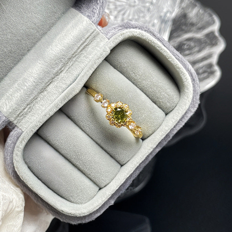 Vintage Open Female Niche Butterfly Flower Rings
