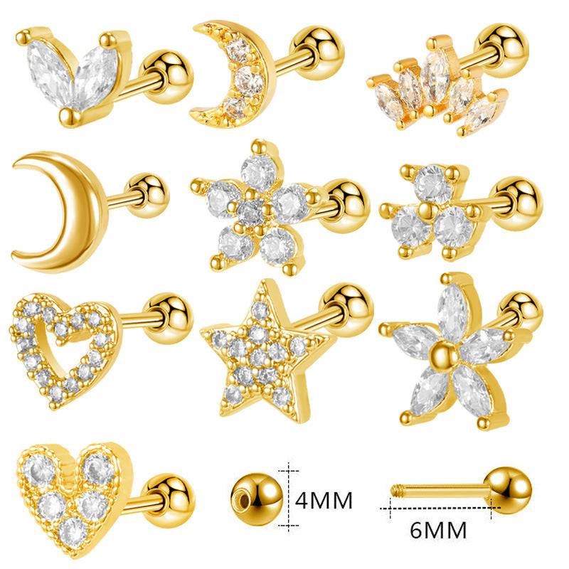 Women's Copper Head Diamond Elegant Stainless Steel Rings