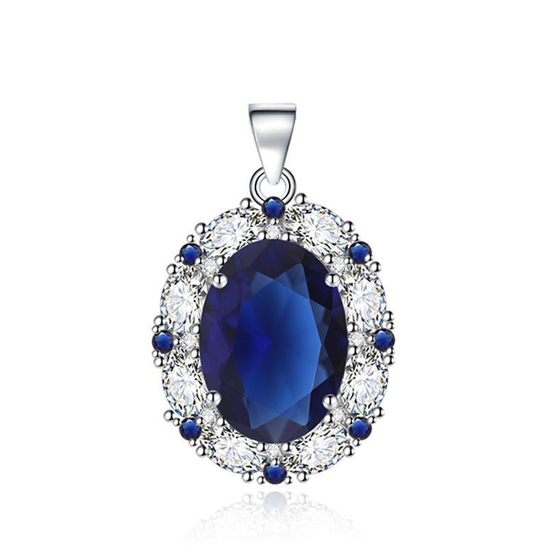 Imitation Ruby Luxury Inlaid Sapphire Purple Pendants
