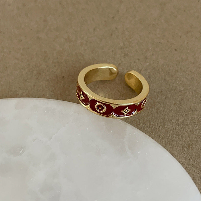 Flower Open Female Niche Retro Affordable Rings