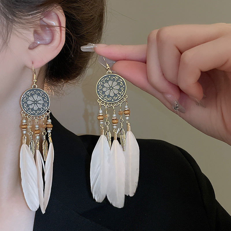 Sier Needle Ethnic Style Artificial Crystal Rings