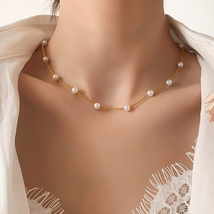 Women's Butterfly Bead Love Plane Rose Letter Square Necklaces