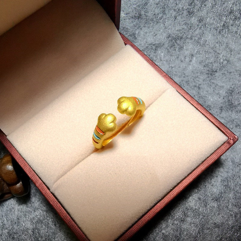 Bow Female Niche Design Trendy Princess Rings