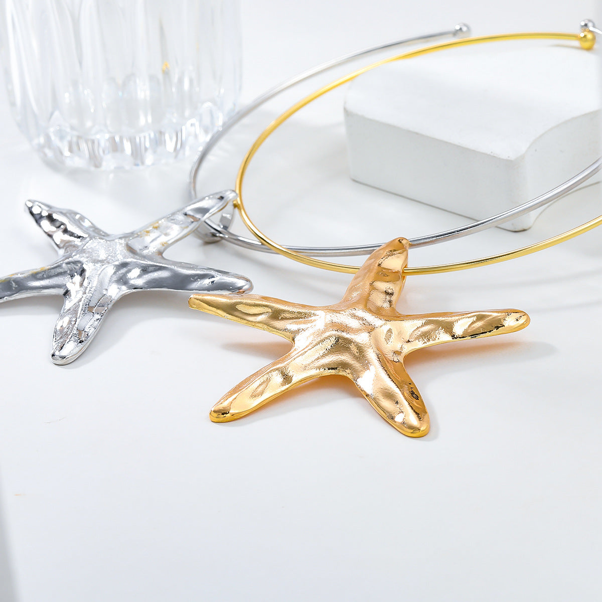 Women's Alloy Starfish Collar Exaggerated Trendy Metal Necklaces