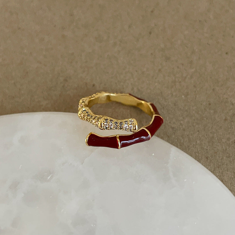 Flower Open Female Niche Retro Affordable Rings