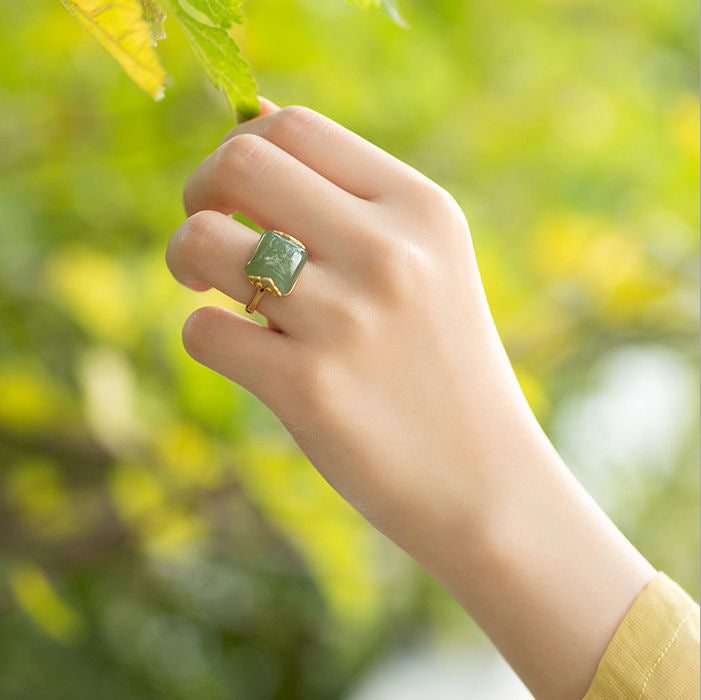 Sterling Sier Lady Temperament Simple Elegant Rings