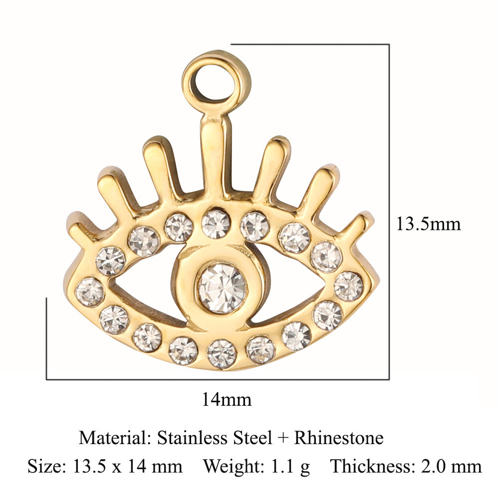 Bohemian Natural Stone Titanium Steel Ornament Pendants