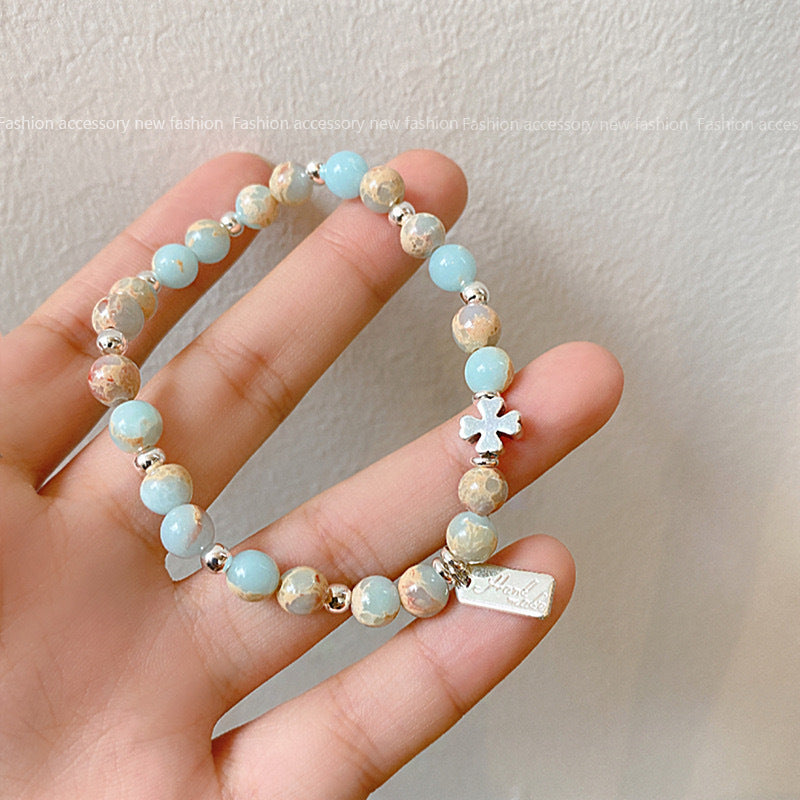 Contrast Color Stone Beaded Female Summer Niche Design Bracelets