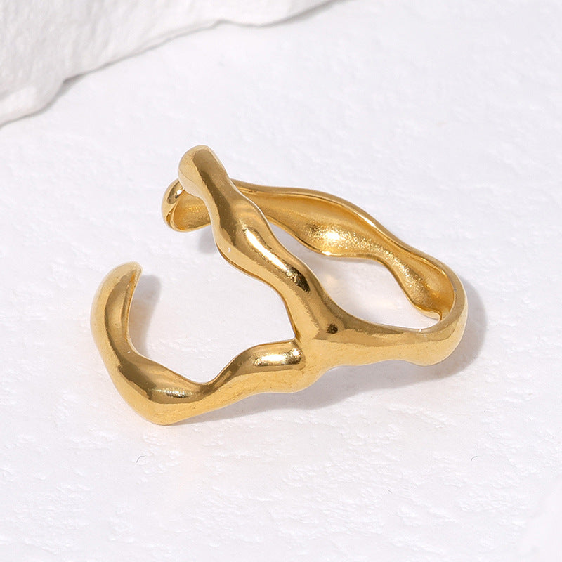 Women's Stainless Steel Personality Style Niche Open Rings