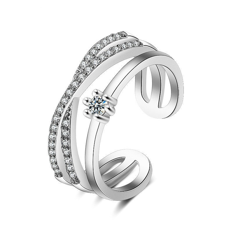 Minority Design Double Layer Zircon Opening Rings