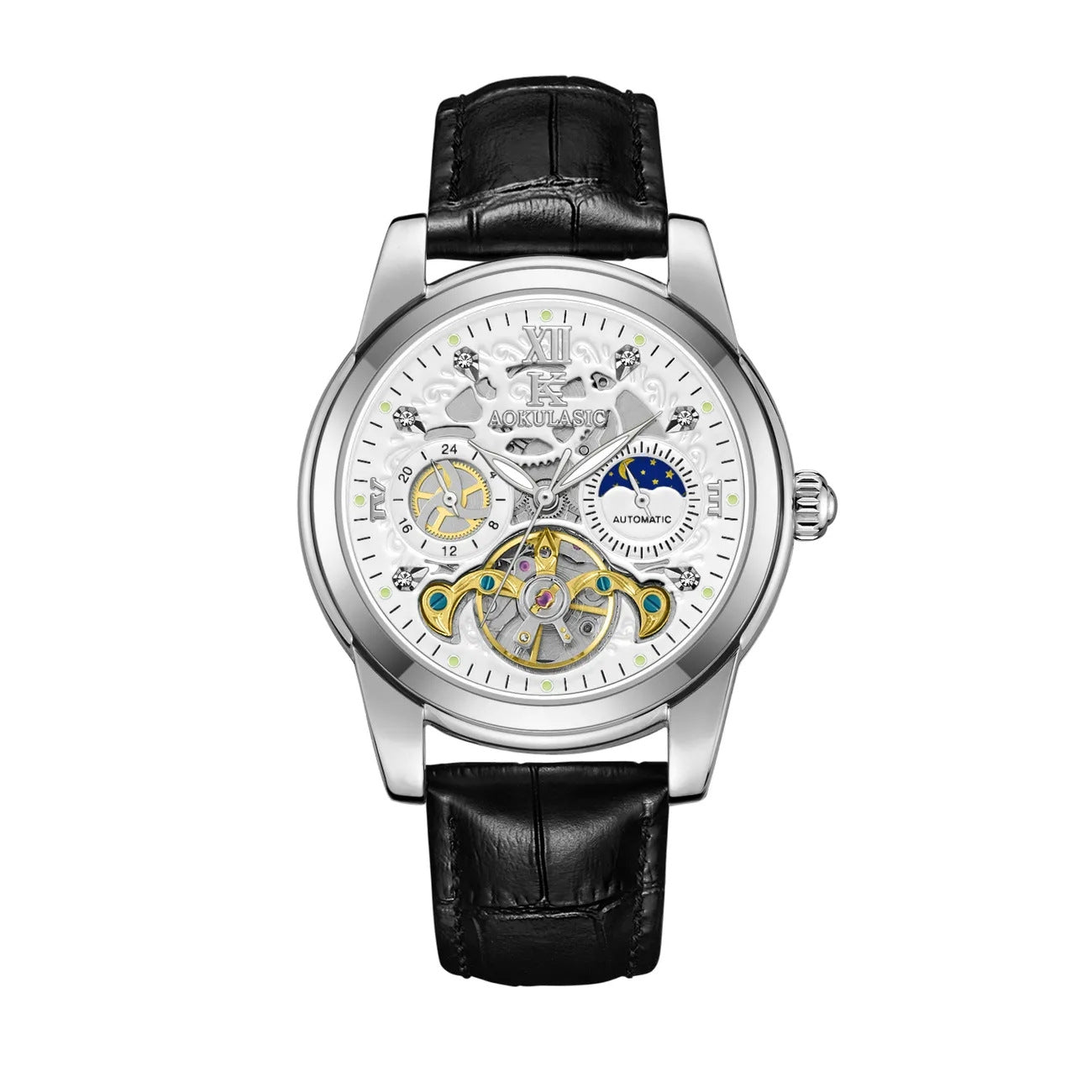 Men's Watch Automatic Waterproof Tourbillon Hollow Out Mechanical Watches