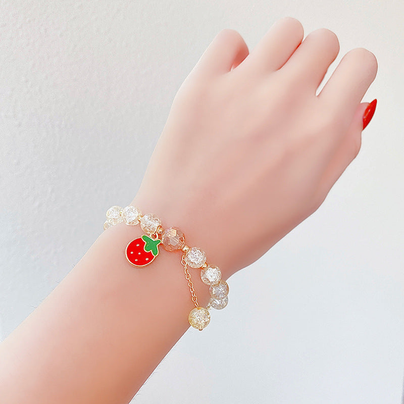 Hand Beading Glass Cute Princess Cartoon Bracelets