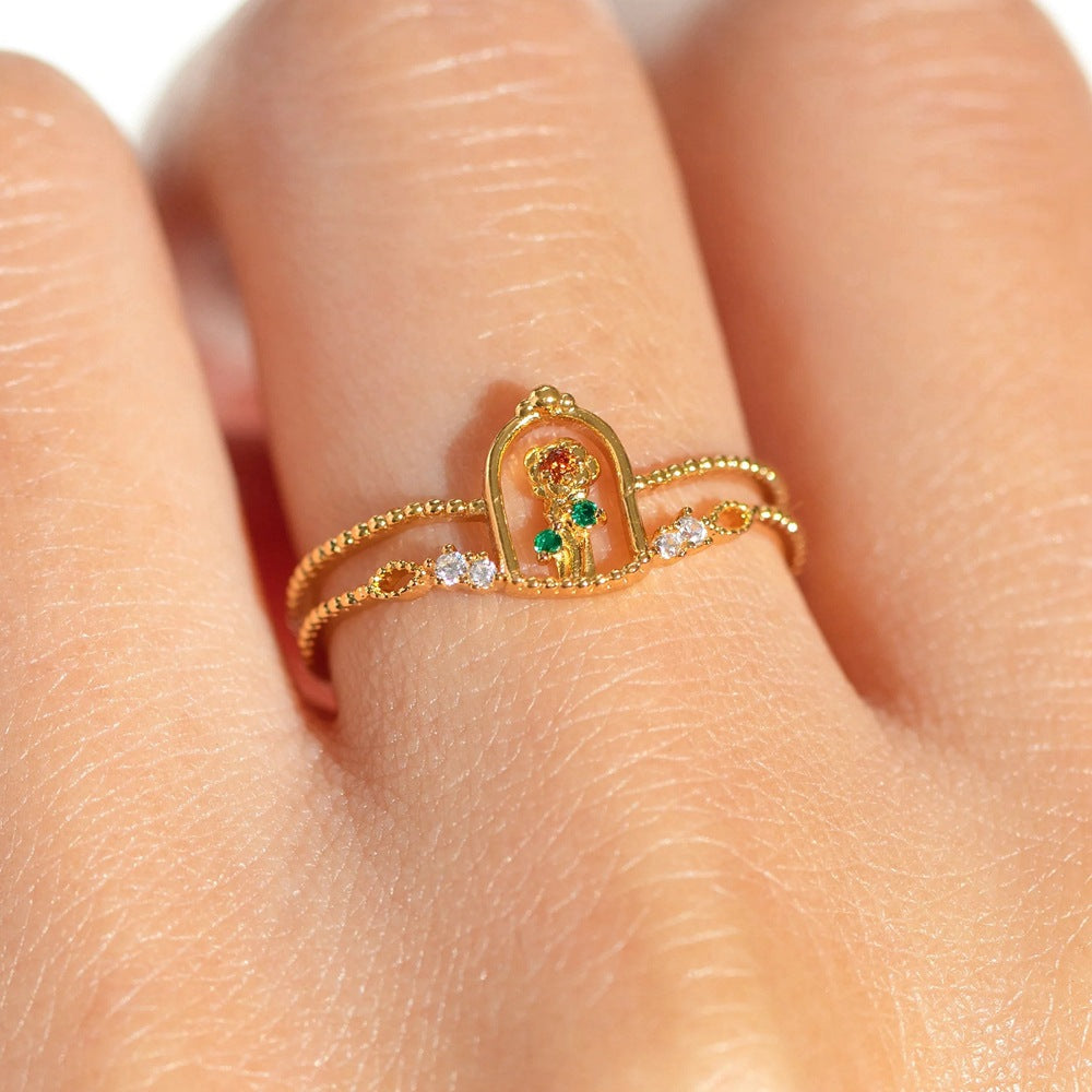 Tale Beauty Beast Little Princess Design Rings