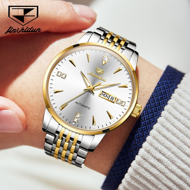 Men's Watch Business Automatic Simple Double Calendar Mechanical Watches